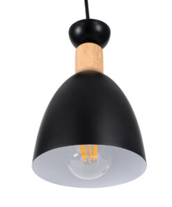 GLOBOSTAR® AVA 61572 Μοντέρνο Κρεμαστό Φωτιστικό Οροφής με Ντουί 3 x E27 AC 220-240V IP20 - Μαύρο & Μπεζ - Μ35 x Π35 x Υ130cm 17 61572 6