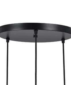 GLOBOSTAR® AVA 61572 Μοντέρνο Κρεμαστό Φωτιστικό Οροφής με Ντουί 3 x E27 AC 220-240V IP20 - Μαύρο & Μπεζ - Μ35 x Π35 x Υ130cm 18 61572 7