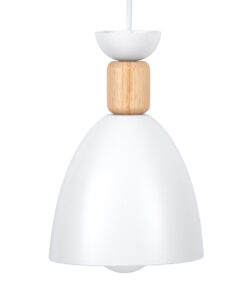 GLOBOSTAR® AVA 61573 Μοντέρνο Κρεμαστό Φωτιστικό Οροφής με Ντουί 3 x E27 AC 220-240V IP20 - Λευκό & Μπεζ - Μ35 x Π35 x Υ130cm 16 61573 5