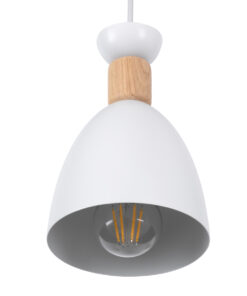 GLOBOSTAR® AVA 61573 Μοντέρνο Κρεμαστό Φωτιστικό Οροφής με Ντουί 3 x E27 AC 220-240V IP20 - Λευκό & Μπεζ - Μ35 x Π35 x Υ130cm 17 61573 6