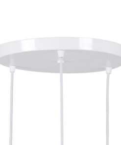 GLOBOSTAR® AVA 61573 Μοντέρνο Κρεμαστό Φωτιστικό Οροφής με Ντουί 3 x E27 AC 220-240V IP20 - Λευκό & Μπεζ - Μ35 x Π35 x Υ130cm 18 61573 7