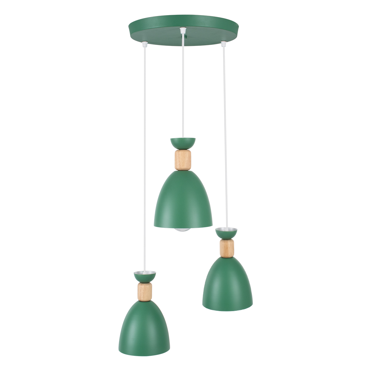 GLOBOSTAR® AVA 61575 Μοντέρνο Κρεμαστό Φωτιστικό Οροφής με Ντουί 3 x E27 AC 220-240V IP20 - Πράσινο & Μπεζ - Μ35 x Π35 x Υ130cm 4 GLOBOSTAR® AVA 61575 Μοντέρνο Κρεμαστό Φωτιστικό Οροφής με Ντουί 3 x E27 AC 220-240V IP20 - Πράσινο & Μπεζ - Μ35 x Π35 x Υ130cm - Image 2