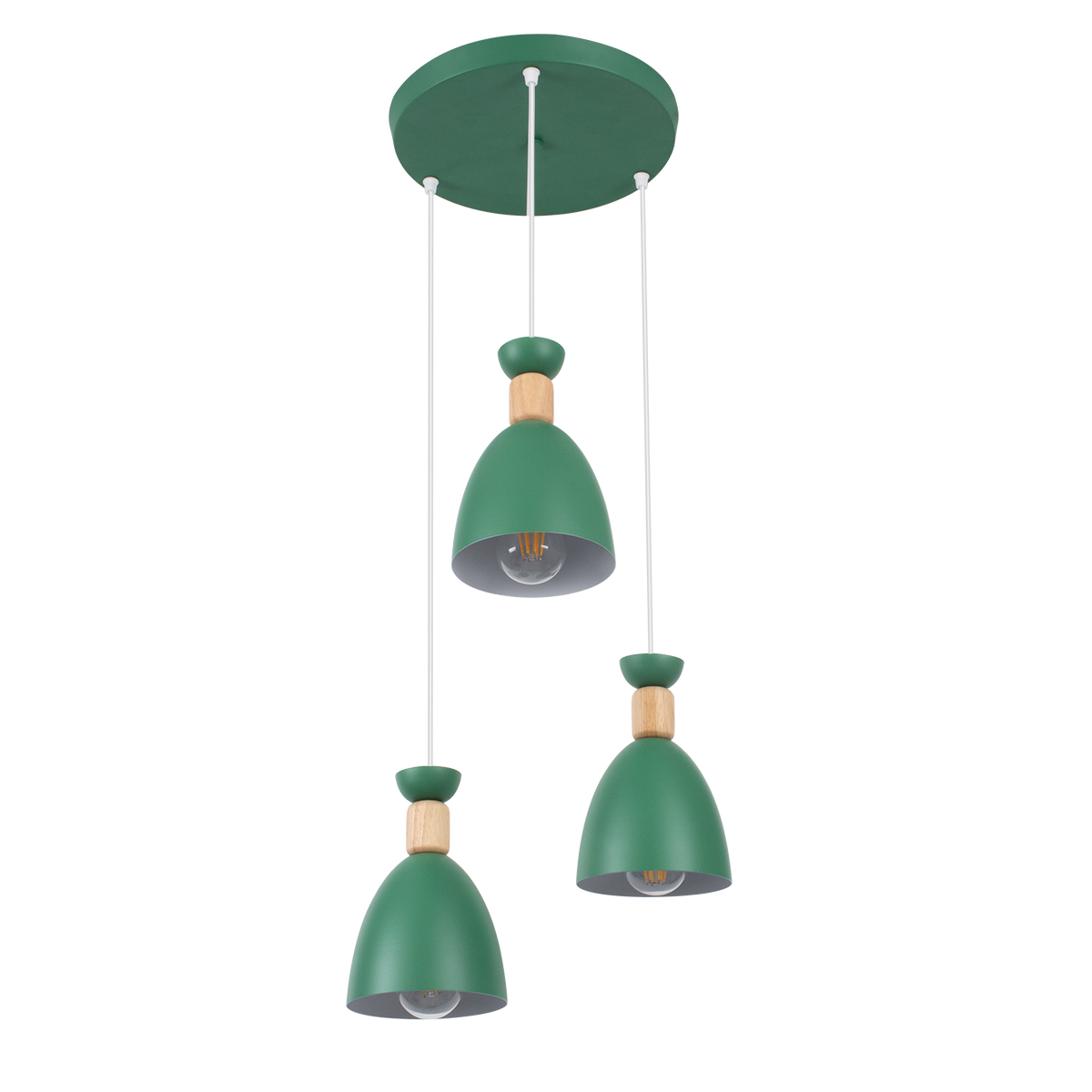 GLOBOSTAR® AVA 61575 Μοντέρνο Κρεμαστό Φωτιστικό Οροφής με Ντουί 3 x E27 AC 220-240V IP20 - Πράσινο & Μπεζ - Μ35 x Π35 x Υ130cm 5 GLOBOSTAR® AVA 61575 Μοντέρνο Κρεμαστό Φωτιστικό Οροφής με Ντουί 3 x E27 AC 220-240V IP20 - Πράσινο & Μπεζ - Μ35 x Π35 x Υ130cm - Image 3