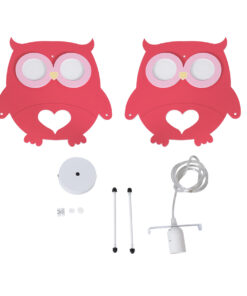 GLOBOSTAR® OWL 61576 Παιδικό Κρεμαστό Φωτιστικό Οροφής με Ντουί 1 x E27 AC 220-240V IP20 - Πολύχρωμο - Μ29.5 x Π15.5 x Υ30.5cm 24 61576 11