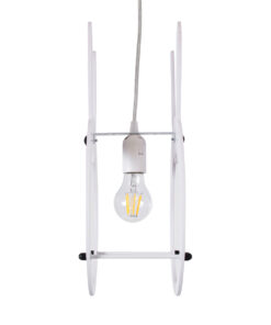 GLOBOSTAR® BUNNY 61577 Παιδικό Κρεμαστό Φωτιστικό Οροφής με Ντουί 1 x E27 AC 220-240V IP20 - Ροζ & Λευκό - Μ27.2 x Π15.5 x Υ40cm 21 61577 7