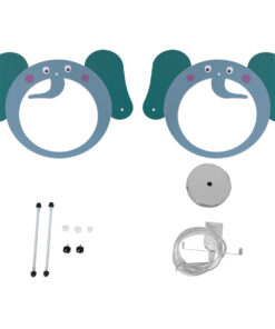 GLOBOSTAR® ELEPHANT 61578 Παιδικό Κρεμαστό Φωτιστικό Οροφής με Ντουί 1 x E27 AC 220-240V IP20 - Πολύχρωμο - Μ37.7 x Π15.5 x Υ31.5cm 24 61578 11