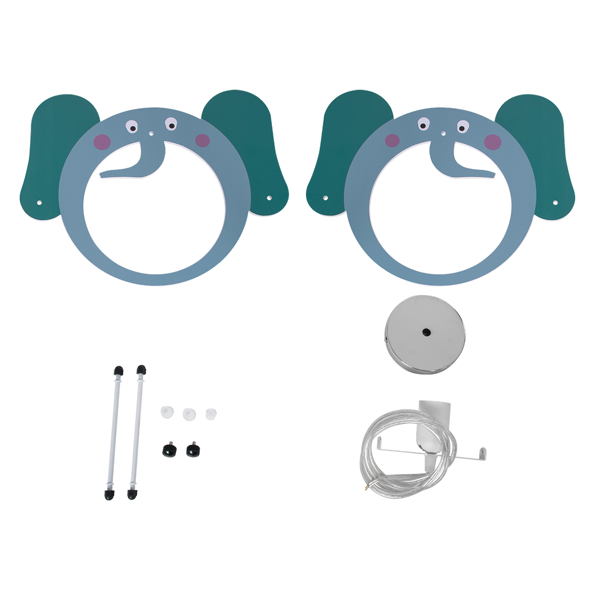 GLOBOSTAR® ELEPHANT 61578 Παιδικό Κρεμαστό Φωτιστικό Οροφής με Ντουί 1 x E27 AC 220-240V IP20 - Πολύχρωμο - Μ37.7 x Π15.5 x Υ31.5cm 13 GLOBOSTAR® ELEPHANT 61578 Παιδικό Κρεμαστό Φωτιστικό Οροφής με Ντουί 1 x E27 AC 220-240V IP20 - Πολύχρωμο - Μ37.7 x Π15.5 x Υ31.5cm - Image 11