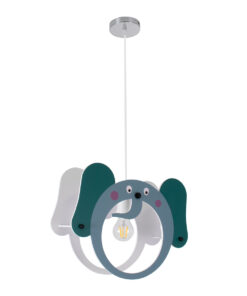 GLOBOSTAR® ELEPHANT 61578 Παιδικό Κρεμαστό Φωτιστικό Οροφής με Ντουί 1 x E27 AC 220-240V IP20 - Πολύχρωμο - Μ37.7 x Π15.5 x Υ31.5cm 16 61578 3