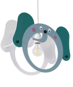 GLOBOSTAR® ELEPHANT 61578 Παιδικό Κρεμαστό Φωτιστικό Οροφής με Ντουί 1 x E27 AC 220-240V IP20 - Πολύχρωμο - Μ37.7 x Π15.5 x Υ31.5cm 18 61578 5