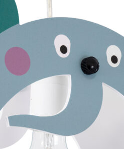 GLOBOSTAR® ELEPHANT 61578 Παιδικό Κρεμαστό Φωτιστικό Οροφής με Ντουί 1 x E27 AC 220-240V IP20 - Πολύχρωμο - Μ37.7 x Π15.5 x Υ31.5cm 21 61578 8