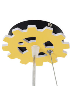 GLOBOSTAR® EXCAVATOR 61579 Παιδικό Κρεμαστό Φωτιστικό Οροφής με Ντουί 1 x E27 AC 220-240V IP20 - Κίτρινο & Μαύρο - Μ45 x Π15.5 x Υ27cm 24 61579 10