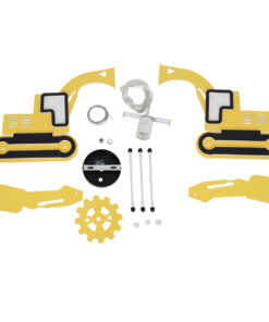 GLOBOSTAR® EXCAVATOR 61579 Παιδικό Κρεμαστό Φωτιστικό Οροφής με Ντουί 1 x E27 AC 220-240V IP20 - Κίτρινο & Μαύρο - Μ45 x Π15.5 x Υ27cm 25 61579 11