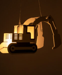 Alternative view of GLOBOSTAR® EXCAVATOR 61579 Παιδικό Κρεμαστό Φωτιστικό Οροφής με Ντουί 1 x E27 AC 220-240V IP20 - Κίτρινο & Μαύρο - Μ45 x Π15.5 x Υ27cm