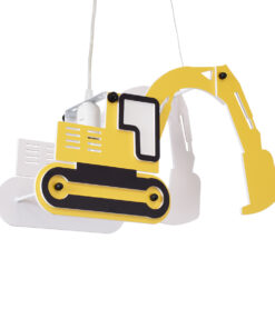 GLOBOSTAR® EXCAVATOR 61579 Παιδικό Κρεμαστό Φωτιστικό Οροφής με Ντουί 1 x E27 AC 220-240V IP20 - Κίτρινο & Μαύρο - Μ45 x Π15.5 x Υ27cm 19 61579 5