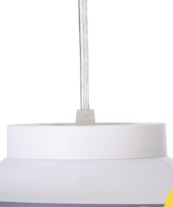 GLOBOSTAR® UFO 61581 Παιδικό Κρεμαστό Φωτιστικό Οροφής με Ντουί 1 x E27 AC 220-240V IP20 - Κίτρινο, Μπλε & Λευκό - Μ58 x Π58 x Υ24cm 19 61581 7