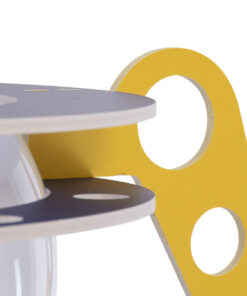 GLOBOSTAR® UFO 61581 Παιδικό Κρεμαστό Φωτιστικό Οροφής με Ντουί 1 x E27 AC 220-240V IP20 - Κίτρινο, Μπλε & Λευκό - Μ58 x Π58 x Υ24cm 20 61581 8