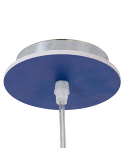 GLOBOSTAR® UFO 61581 Παιδικό Κρεμαστό Φωτιστικό Οροφής με Ντουί 1 x E27 AC 220-240V IP20 - Κίτρινο, Μπλε & Λευκό - Μ58 x Π58 x Υ24cm 21 61581 9