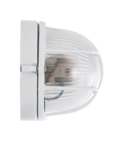 GLOBOSTAR® BOATLIGHT 61582 Vintage Φωτιστικό Καραβοχελώνα Τοίχου - Απλίκα με Ντουί 1 x E27 AC 220-240V Αδιάβροχο IP65 - Λευκό Ματ - Μ21 x Π10.4 x Υ9cm 14 61582 4