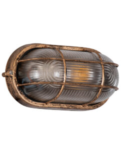 Alternative view of GLOBOSTAR® BOATLIGHT 61584 Vintage Φωτιστικό Καραβοχελώνα Τοίχου - Απλίκα με Ντουί 1 x E27 AC 220-240V Αδιάβροχο IP65 - Μπρονζέ Εφέ Σκουριάς Ματ - Μ21 x Π10.4 x Υ9cm