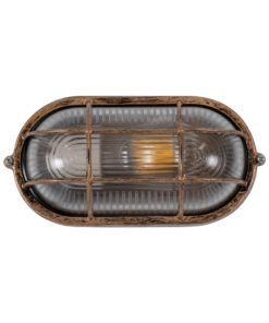 GLOBOSTAR® BOATLIGHT 61584 Vintage Φωτιστικό Καραβοχελώνα Τοίχου - Απλίκα με Ντουί 1 x E27 AC 220-240V Αδιάβροχο IP65 - Μπρονζέ Εφέ Σκουριάς Ματ - Μ21 x Π10.4 x Υ9cm 13 61584 3
