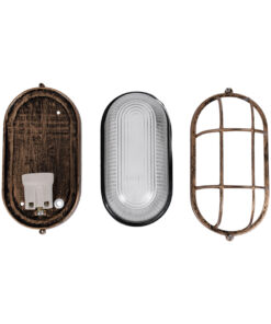 GLOBOSTAR® BOATLIGHT 61584 Vintage Φωτιστικό Καραβοχελώνα Τοίχου - Απλίκα με Ντουί 1 x E27 AC 220-240V Αδιάβροχο IP65 - Μπρονζέ Εφέ Σκουριάς Ματ - Μ21 x Π10.4 x Υ9cm 18 61584 8