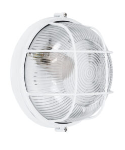 Alternative view of GLOBOSTAR® BOATLIGHT 61585 Vintage Φωτιστικό Καραβοχελώνα Τοίχου & Οροφής με Ντουί 1 x E27 AC 220-240V Αδιάβροχο IP65 - Λευκό Ματ - Μ17.5 x Π17.5 x Υ9cm