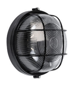 Alternative view of GLOBOSTAR® BOATLIGHT 61586 Vintage Φωτιστικό Καραβοχελώνα Τοίχου & Οροφής με Ντουί 1 x E27 AC 220-240V Αδιάβροχο IP65 - Μαύρο Ματ - Μ17.5 x Π17.5 x Υ9cm