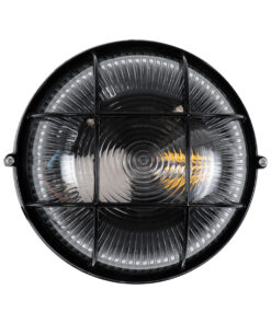 GLOBOSTAR® BOATLIGHT 61586 Vintage Φωτιστικό Καραβοχελώνα Τοίχου & Οροφής με Ντουί 1 x E27 AC 220-240V Αδιάβροχο IP65 - Μαύρο Ματ - Μ17.5 x Π17.5 x Υ9cm 13 61586 3