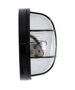 GLOBOSTAR® BOATLIGHT 61586 Vintage Φωτιστικό Καραβοχελώνα Τοίχου & Οροφής με Ντουί 1 x E27 AC 220-240V Αδιάβροχο IP65 - Μαύρο Ματ - Μ17.5 x Π17.5 x Υ9cm 14 61586 4