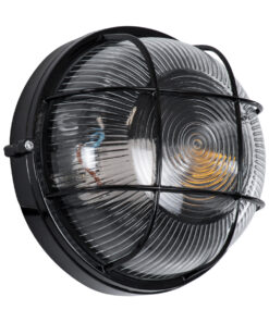 GLOBOSTAR® BOATLIGHT 61586 Vintage Φωτιστικό Καραβοχελώνα Τοίχου & Οροφής με Ντουί 1 x E27 AC 220-240V Αδιάβροχο IP65 - Μαύρο Ματ - Μ17.5 x Π17.5 x Υ9cm 18 61586 8