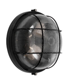 Alternative view of GLOBOSTAR® BOATLIGHT 61589 Vintage Φωτιστικό Καραβοχελώνα Τοίχου & Οροφής με Ντουί 2 x E27 AC 220-240V Αδιάβροχο IP65 - Μαύρο Ματ - Μ24 x Π24 x Υ11cm