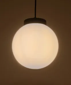 Alternative view of GLOBOSTAR® AGROS 61591 Μοντέρνο Κρεμαστό Φωτιστικό Οροφής με Ντουί 1 x E27 AC 220-240V IP65 - Λευκό & Μάυρο - Μ20 x Π20 x Υ22cm