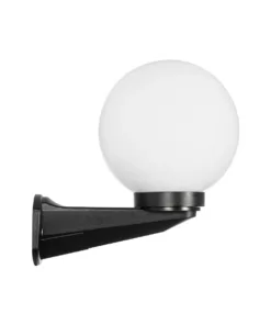 GLOBOSTAR® AGROS 61592 Φωτιστικό Τοίχου - Απλίκα Κήπου με Ντουί 1 x E27 AC 220-240V Αδιάβροχο IP65 - Λευκό & Μάυρο - Μ20 x Π20 x Υ30cm 10 61592 4