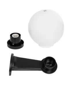 GLOBOSTAR® AGROS 61592 Φωτιστικό Τοίχου - Απλίκα Κήπου με Ντουί 1 x E27 AC 220-240V Αδιάβροχο IP65 - Λευκό & Μάυρο - Μ20 x Π20 x Υ30cm 12 61592 6