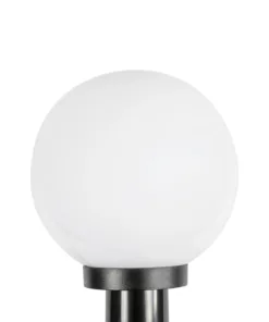 GLOBOSTAR® AGROS 61593 Φωτιστικό Κήπου / Καρφωτό με Ντουί 1 x E27 AC 220-240V Αδιάβροχο IP65 - Λευκό & Μάυρο - Μ20 x Π20 x Υ54cm 11 61593 4