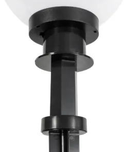 GLOBOSTAR® AGROS 61593 Φωτιστικό Κήπου / Καρφωτό με Ντουί 1 x E27 AC 220-240V Αδιάβροχο IP65 - Λευκό & Μάυρο - Μ20 x Π20 x Υ54cm 12 61593 5