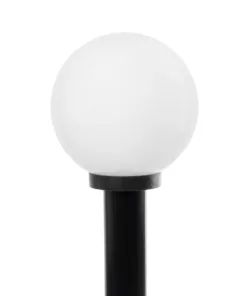 GLOBOSTAR® AGROS 61596 Φωτιστικό Κολωνάκι Κήπου με Ντουί 1 x E27 AC 220-240V Αδιάβροχο IP65 - Λευκό & Μάυρο - Μ20 x Π20 x Υ100cm 10 61596 4