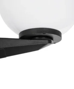 GLOBOSTAR® AGROS 61598 Φωτιστικό Κολωνάκι Κήπου με Ντουί 2 x E27 AC 220-240V Αδιάβροχο IP65 - Λευκό & Μάυρο - Μ75 x Π30 x Υ240cm 12 61598 4