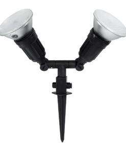 Alternative view of GloboStar® GRASEDO 61614 Καρφωτή Βάση Κήπου με 2 Ντουί E27 για Λάμπες Σποτ PAR38 - Αδιάβροχη IP67 - Υψηλής Αντοχής ABS - VDE Certified - Μ25 x Π7.5 x Υ43.5cm - Μαύρο - 5 Years Warranty