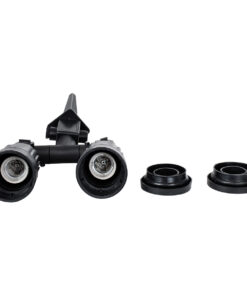 GloboStar® GRASEDO 61614 Καρφωτή Βάση Κήπου με 2 Ντουί E27 για Λάμπες Σποτ PAR38 - Αδιάβροχη IP67 - Υψηλής Αντοχής ABS - VDE Certified - Μ25 x Π7.5 x Υ43.5cm - Μαύρο - 5 Years Warranty 17 61614 8