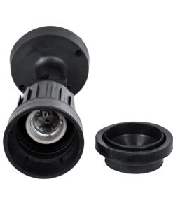 GloboStar® GRASEDO 61615 Βάση Κήπου με Ντουί E27 για Λάμπα Σποτ PAR38 - Αδιάβροχη IP67 - Υψηλής Αντοχής ABS - VDE Certified - Φ9.5 x Υ22cm - Μαύρο - 5 Years Warranty 17 61615 7