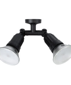 Alternative view of GloboStar® GRASEDO 61616 Βάση Κήπου με 2 Ντουί E27 για Λάμπες Σποτ PAR38 - Αδιάβροχη IP67 - Υψηλής Αντοχής ABS - VDE Certified - Μ40 x Π9.5 x Υ22cm - Μαύρο - 5 Years Warranty