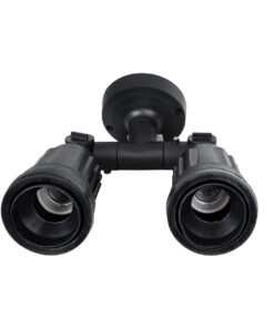 GloboStar® GRASEDO 61616 Βάση Κήπου με 2 Ντουί E27 για Λάμπες Σποτ PAR38 - Αδιάβροχη IP67 - Υψηλής Αντοχής ABS - VDE Certified - Μ40 x Π9.5 x Υ22cm - Μαύρο - 5 Years Warranty 18 61616 7