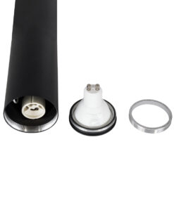 GLOBOSTAR® DUCT 61617 Φωτιστικό Downlight Σποτ με Ντουί 1 x GU10 AC 220-240V IP20 - Μαύρο Ματ - Μ6 x Π6 x Υ15cm 21 61617 9