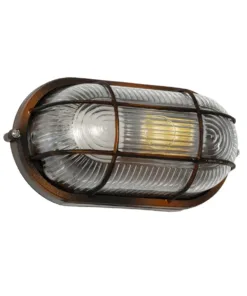 Alternative view of GLOBOSTAR® BOATLIGHT 61622 Vintage Φωτιστικό Καραβοχελώνα Τοίχου - Απλίκα με Ντουί 1 x E27 AC 220-240V Αδιάβροχο IP65 - Χάλκινο Παλαιωμένο Εφέ Σκουριάς Ματ - Μ21 x Π10.4 x Υ9cm
