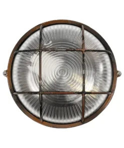 GLOBOSTAR® BOATLIGHT 61623 Vintage Φωτιστικό Καραβοχελώνα Τοίχου & Οροφής με Ντουί 1 x E27 AC 220-240V Αδιάβροχο IP65 - Χάλκινο Παλαιωμένο Εφέ Σκουριάς Ματ - Μ17.5 x Π17.5 x Υ9cm 12 61623 3
