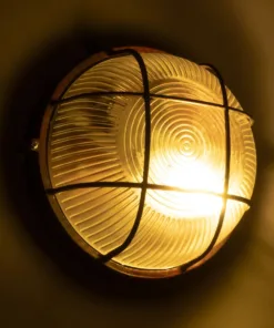 GLOBOSTAR® BOATLIGHT 61623 Vintage Φωτιστικό Καραβοχελώνα Τοίχου & Οροφής με Ντουί 1 x E27 AC 220-240V Αδιάβροχο IP65 - Χάλκινο Παλαιωμένο Εφέ Σκουριάς Ματ - Μ17.5 x Π17.5 x Υ9cm 18 61623 9