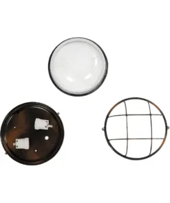 GLOBOSTAR® BOATLIGHT 61624 Vintage Φωτιστικό Καραβοχελώνα Τοίχου & Οροφής με Ντουί 2 x E27 AC 220-240V Αδιάβροχο IP65 - Χάλκινο Παλαιωμένο Εφέ Σκουριάς Ματ - Μ24 x Π24 x Υ11cm 16 61624 7