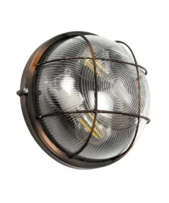 GLOBOSTAR® BOATLIGHT 61624 Vintage Φωτιστικό Καραβοχελώνα Τοίχου & Οροφής με Ντουί 2 x E27 AC 220-240V Αδιάβροχο IP65 - Χάλκινο Παλαιωμένο Εφέ Σκουριάς Ματ - Μ24 x Π24 x Υ11cm 17 61624 8