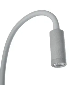 GloboStar® GOOSE 61689 Φωτιστικό Τοίχου - Απλίκα LED 3W 300lm 36° AC 220-240V IP20 - Reading Light - Θερμό Λευκό 2700K Γκρι Αλουμίνιο - Μ6.5 x Π22.5 x Υ23cm - 5 Xρόνια Εγγύηση 12 61689 5